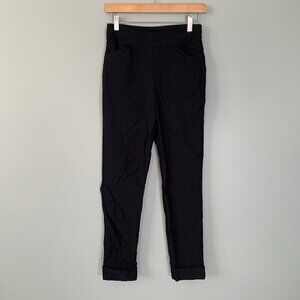 Tribal black pull on elastic waist ankle skinny stretch casual career dress pant